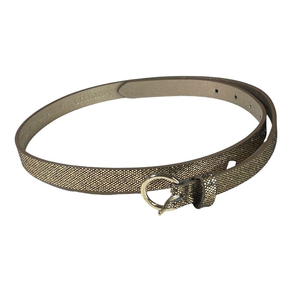 Banana Republic Gold Metallic Micro-Sequin Thin Belt